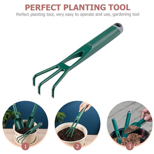 Casa De Amor Mini Gardening Tools Kit - Cultivator and Trowel | Heavy Duty Plastic (2 Piece)