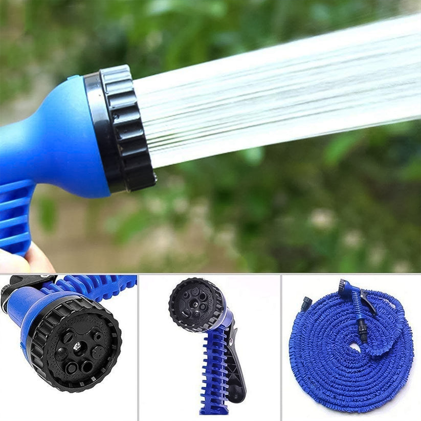 Casa De Amor Magic Garden Hose with Spray Gun, Approx 4 Meter Pipe (1 Set / Blue Color)