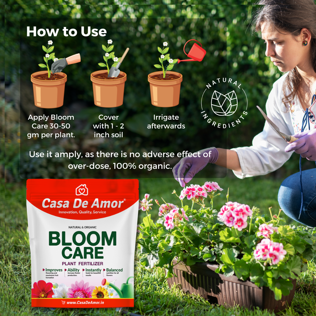 Casa De Amor Bloom Care Organic Essential Fertilizer for Vibrant Blooms and Healthy Plants