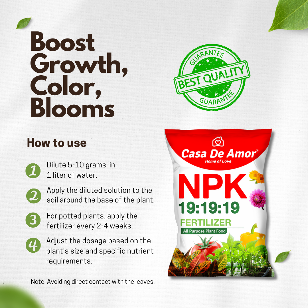 NPK 19 19 19 Fertilizer for Plants and Gardening All Purpose Plant Food
