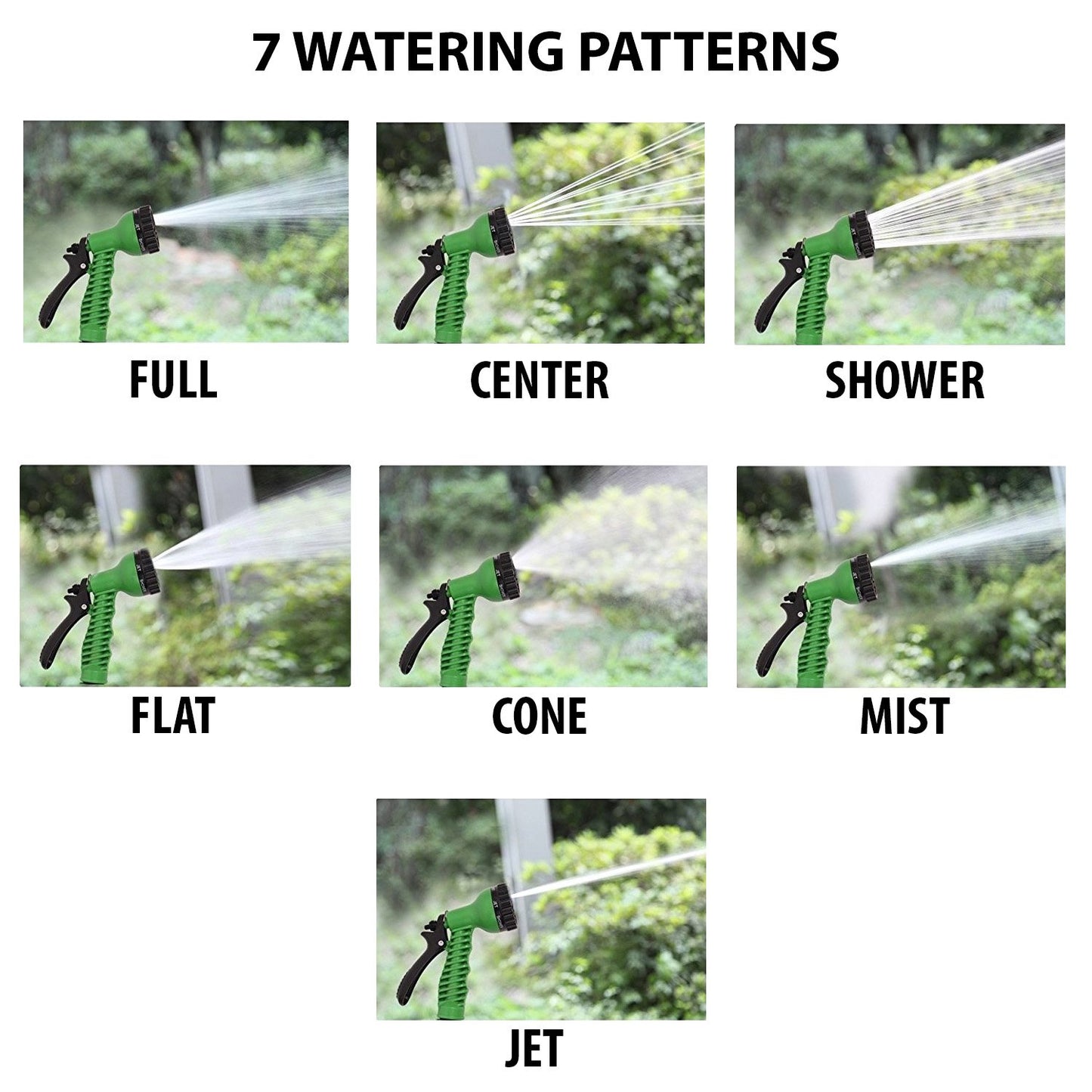 Casa De Amor 7 Pattern High Pressure Garden Hose Nozzle Water Spray Gun