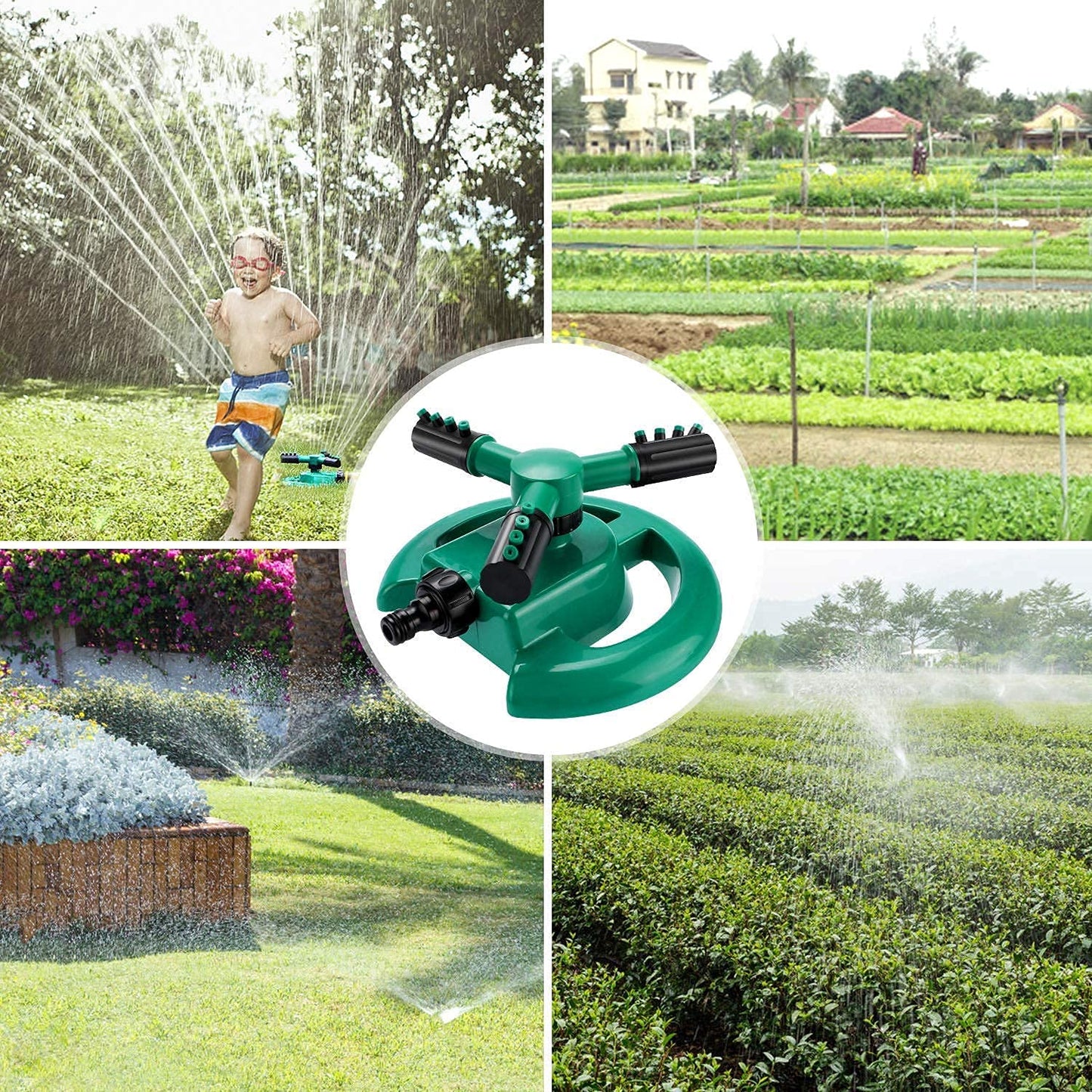 Casa De Amor Water Sprinkler for Plants 360 Degree Sprayer, Green