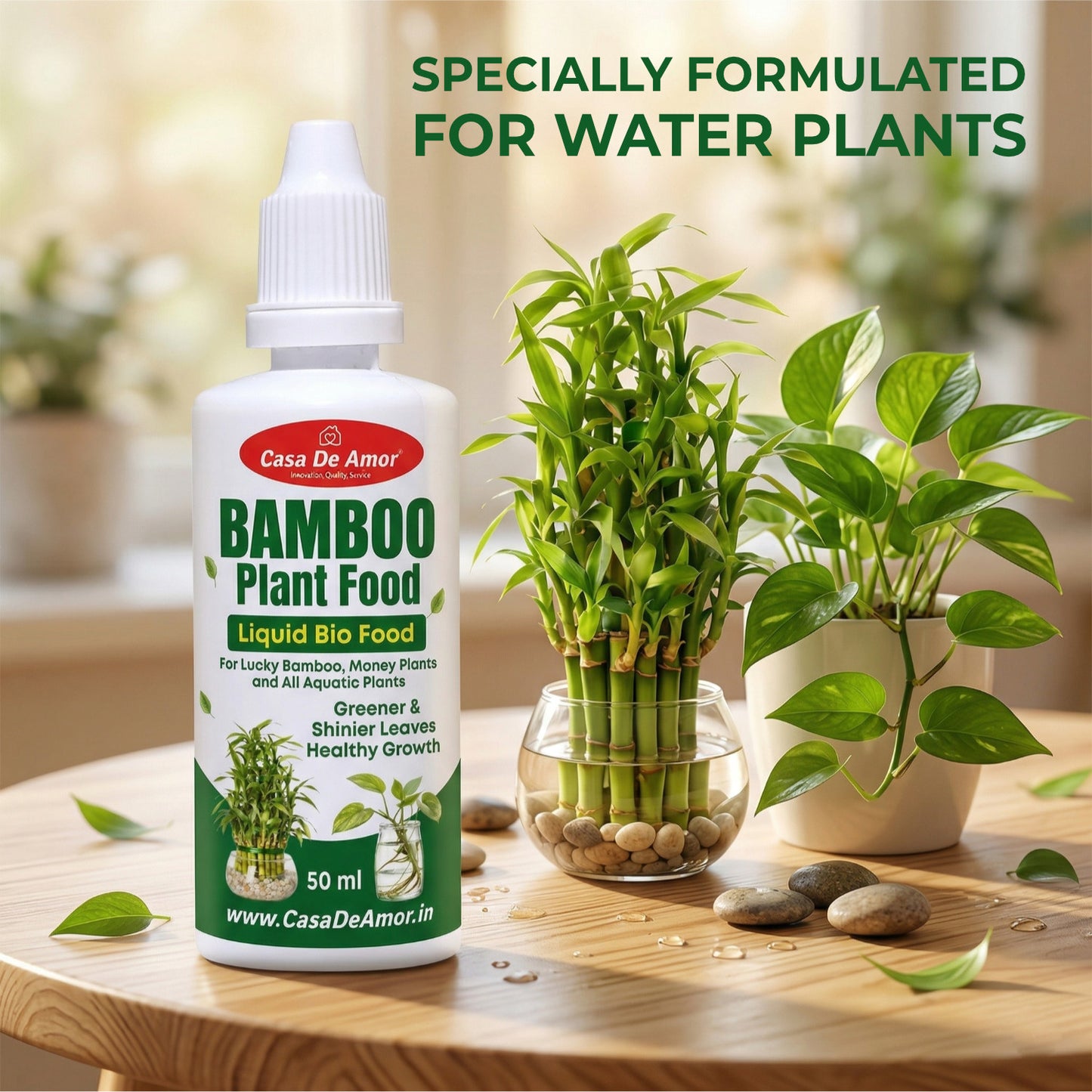 Casa De Amor Bamboo Plant Food for Lucky Bamboo & Money Plants | 2 x 50ml (100ml Total)