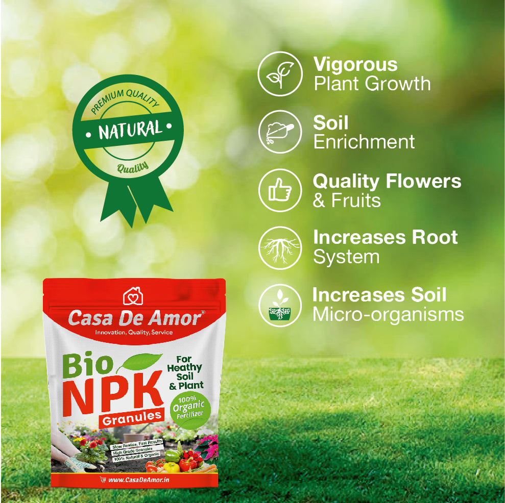 Casa De Amor Organic NPK Bio Fertilizer Granules, Perfect to Use on All Plants and Gardening