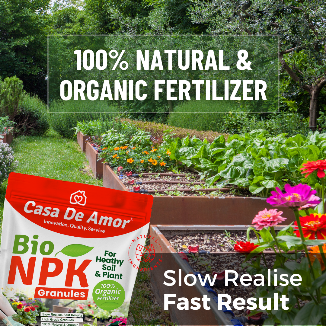 Casa De Amor Organic NPK Bio Fertilizer Granules, Perfect to Use on All Plants and Gardening