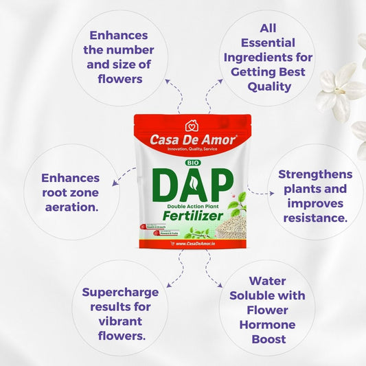 Casa De Amor Bio DAP Plant Food for Home & Garden Plants | Water Soluble | 400 gm Granules