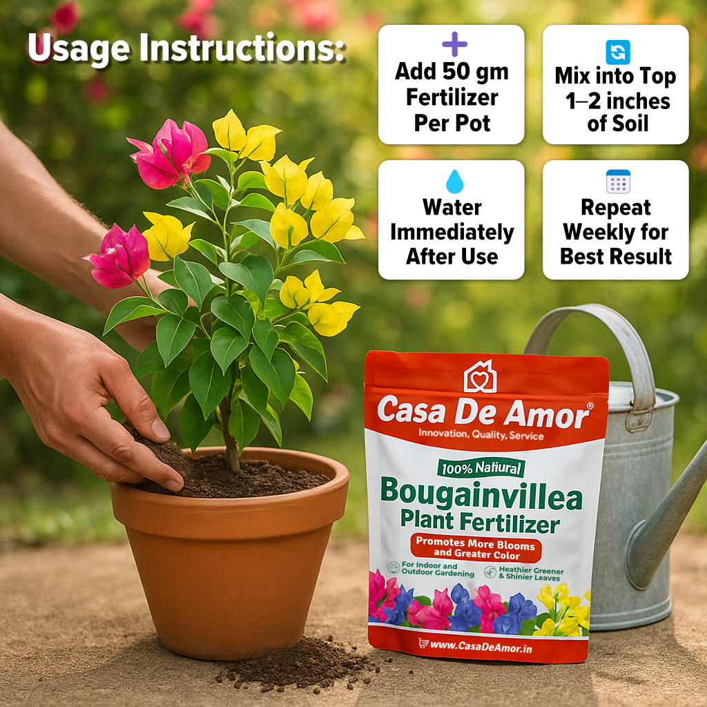 Casa De Amor Bougainvillea Plant Fertilizer, Promotes More Blooms and Greater Color