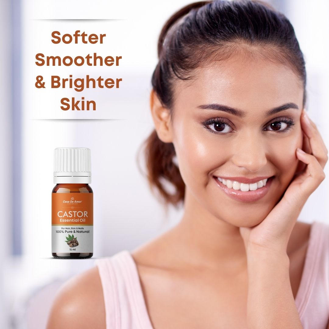 Casa De Amor Natural Cold Pressed Castor Oil for Hair Growth and Skin Care, Eyebrow- 15 ml