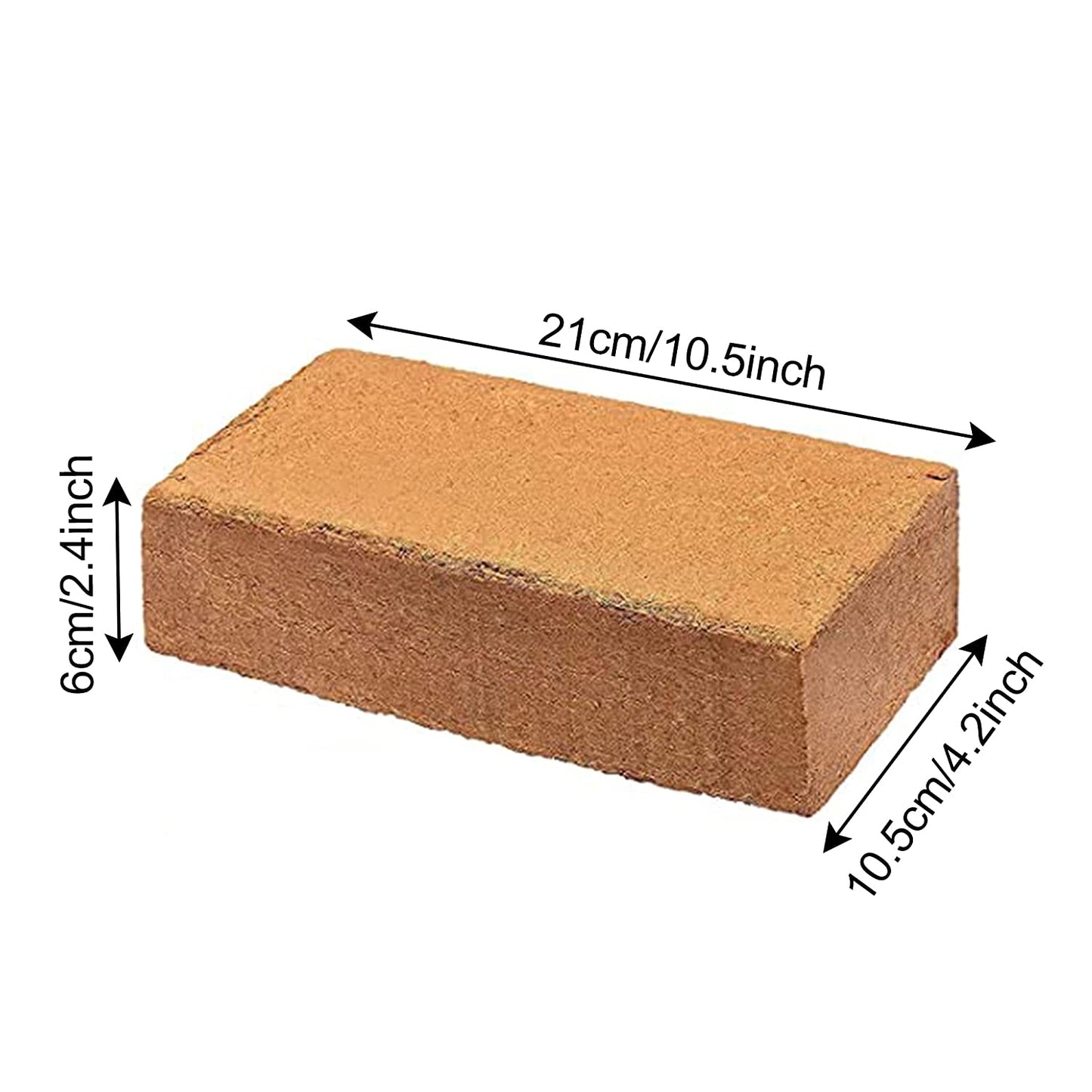 Casa De Amor Cocopeat Brick (650gm) High Water-Holding Capacity, Expands to 4kg Powder