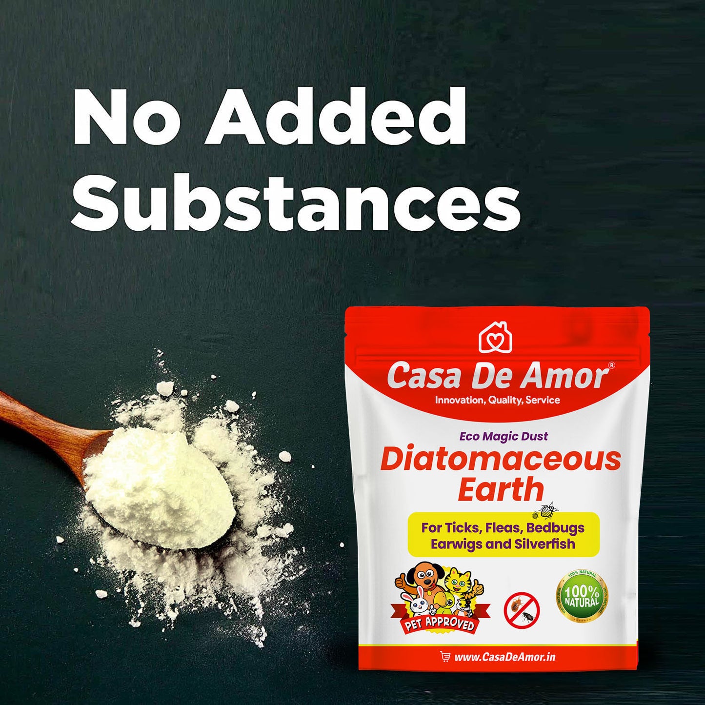 Casa De Amor Diatomaceous Earth | Eco Magic | Organic Eco Friendly Safe Pest Control