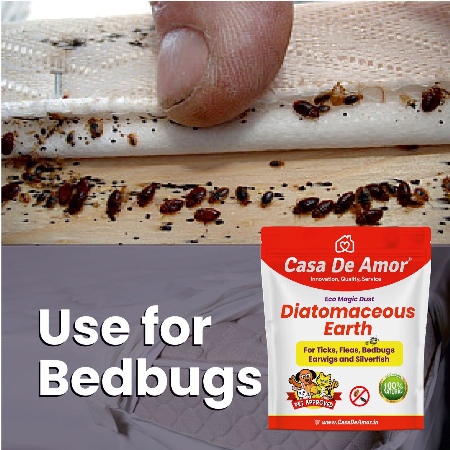 Casa De Amor Diatomaceous Earth | Eco Magic | Organic Eco Friendly Safe Pest Control