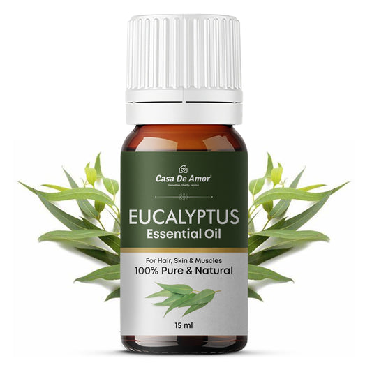Casa De Amor Organic Nilgiris Eucalyptus Oil, Pure, Refreshing, and Versatile Essential Oil (15 ml)