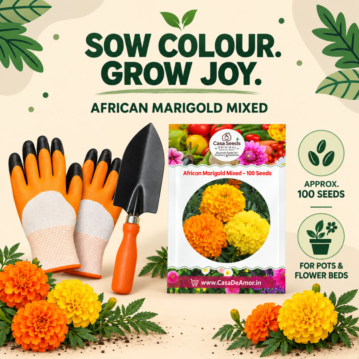 Casa De Amor Gardening Tools Kit-10 Pcs | Home Gardening Tool Set
