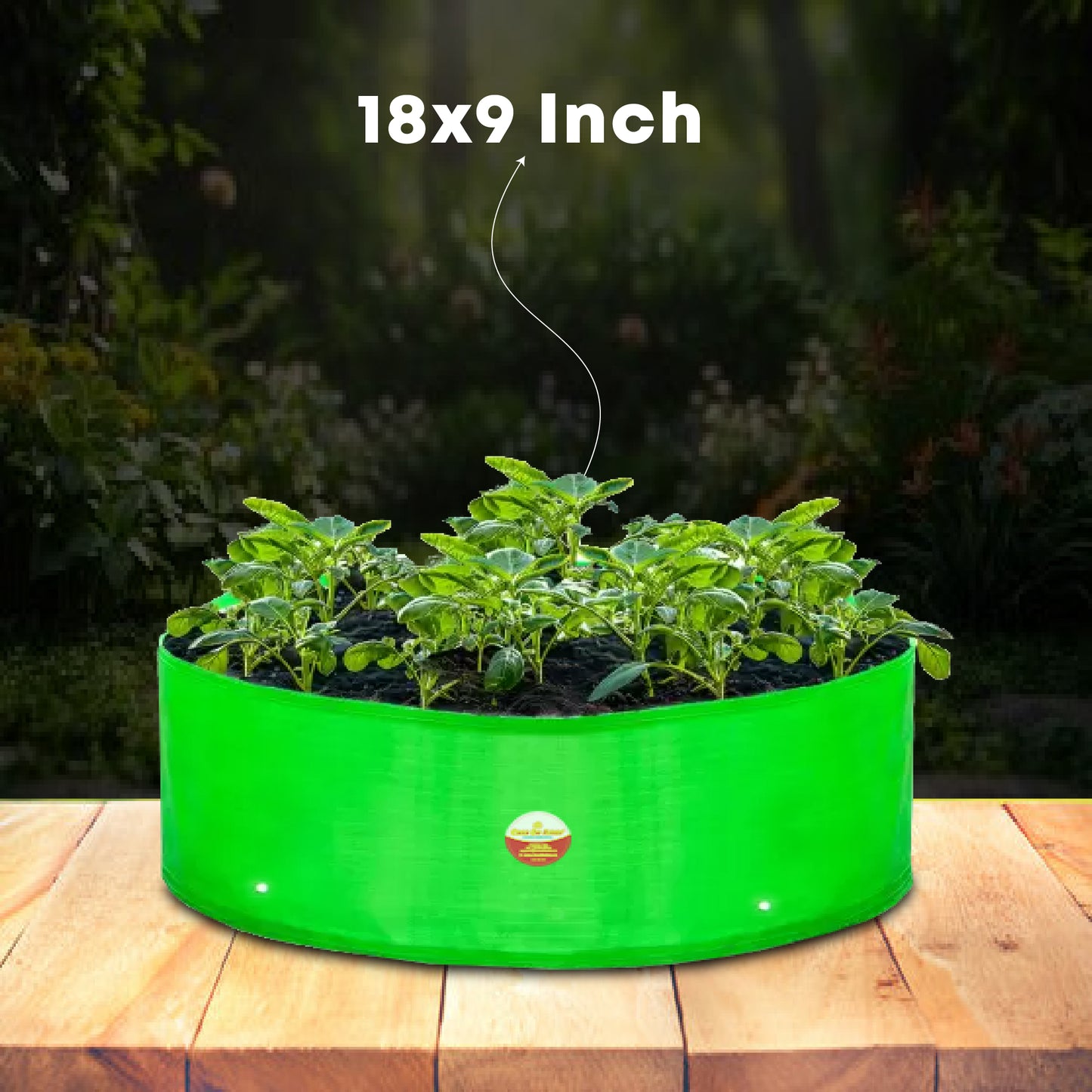 Casa De Amor 18X9 Inch HDPE Grow Bags UV Protected Round Suitable for Vegetable Terrace Gardening (260 GSM)