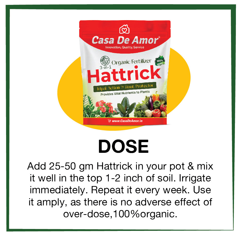Hattrick, A Complete 100% Natural- Plant Bio-Fertilizer with 3 in 1 Action