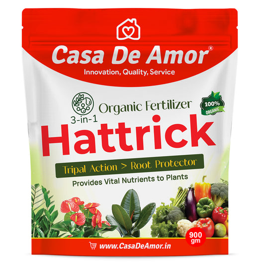 Hattrick, A Complete 100% Natural- Plant Bio-Fertilizer with 3 in 1 Action