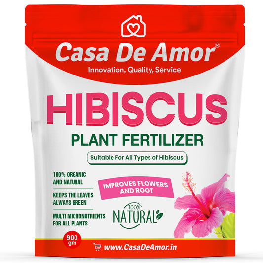 Casa De Amor Organic Hibiscus (Gudhal) Plant Fertilizer for Flowering, Bright Leaves, Healthy Stems and Strong Roots