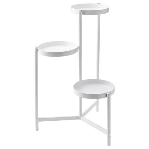 Shelves/Different Levels Plant Stand, Indoor & outdoor- white (58 cm)