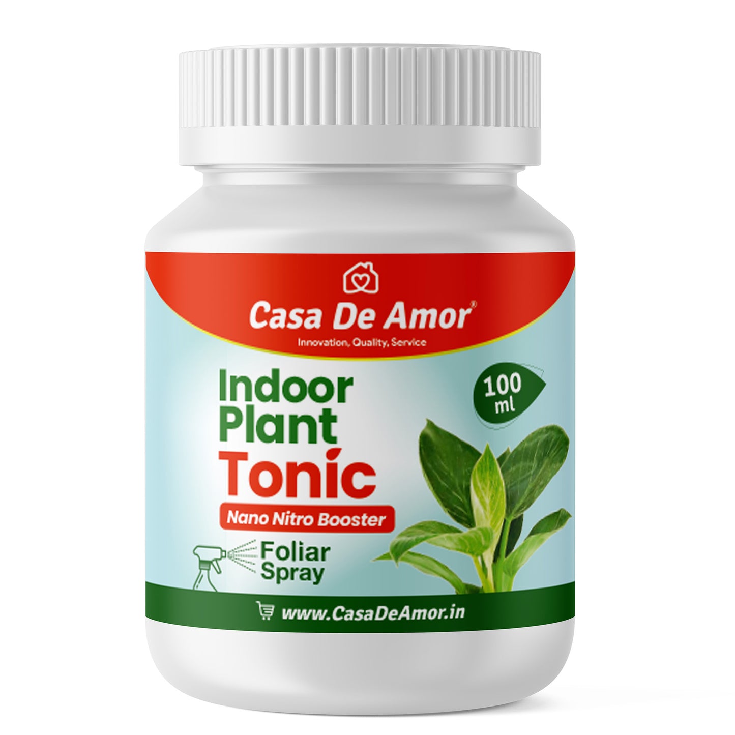 Casa De Amor Indoor Plant Tonic Nano Nitro Booster - Premium Nutrient Supplement for Lush Indoor Plants (100 ml)