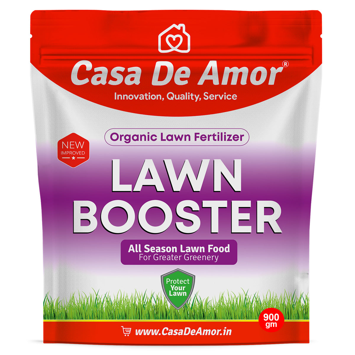 Casa De Amor Lawn Booster, 100% Organic Lawn Bio-Fertilizer, for Lush Green Lawn Grass
