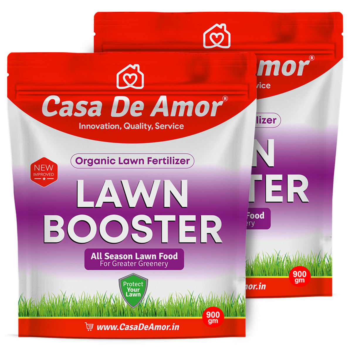 Casa De Amor Lawn Booster, 100% Organic Lawn Bio-Fertilizer, for Lush Green Lawn Grass