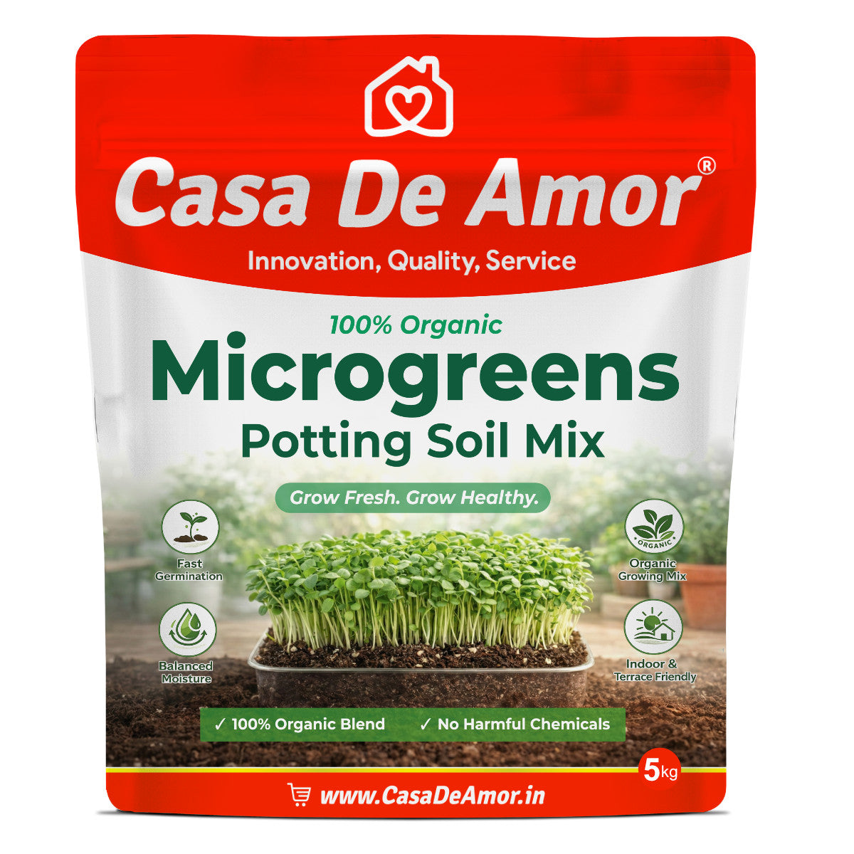 Microgreens Organic Potting Soil, Grow Microgreens in Kitchen Garden, Terrace Garden