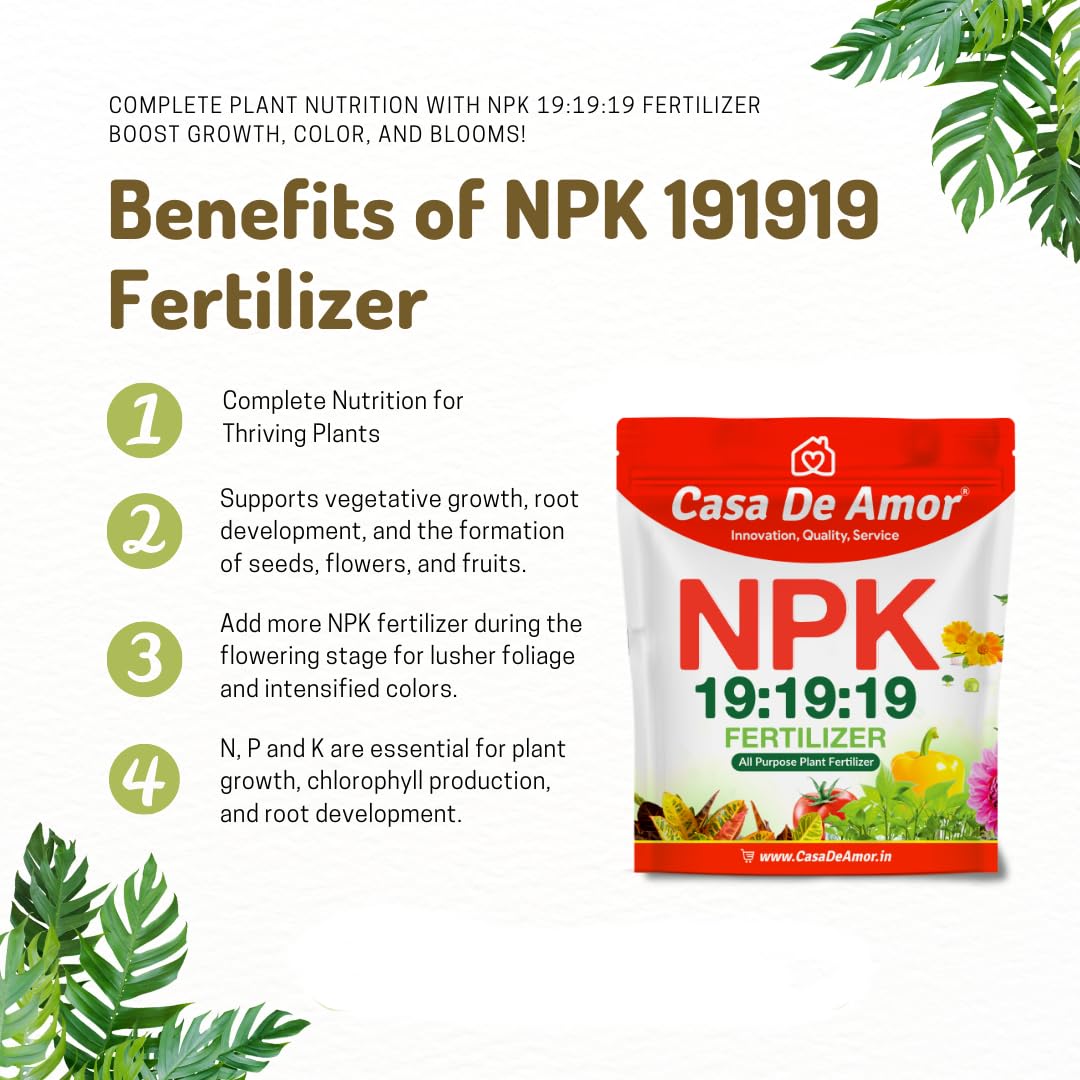 NPK 19 19 19 Fertilizer for Plants and Gardening All Purpose Plant Food