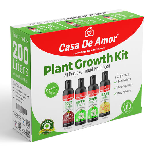 Casa De Amor Plant Growth Kit 3-in-1 Liquid Fertilizers | Ideal for Indoor and Outdoor Gardens (800 ml)