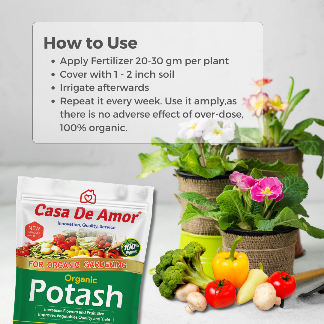 Casa De Amor Organic Potash Fertilizer for Gardening