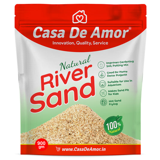 Casa De Amor Natural River Sand | Aquarium Sand Substrate | Pure Organic Plants Soil Mix Additive Adenium Cactus Succulent Bonsai | Use in Havan Pujan