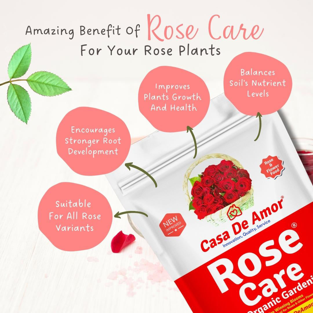 Casa De Amor Special Combo Pack-Organic Rose Care (900 gm)+Organic Lawn Booster (900 gm)
