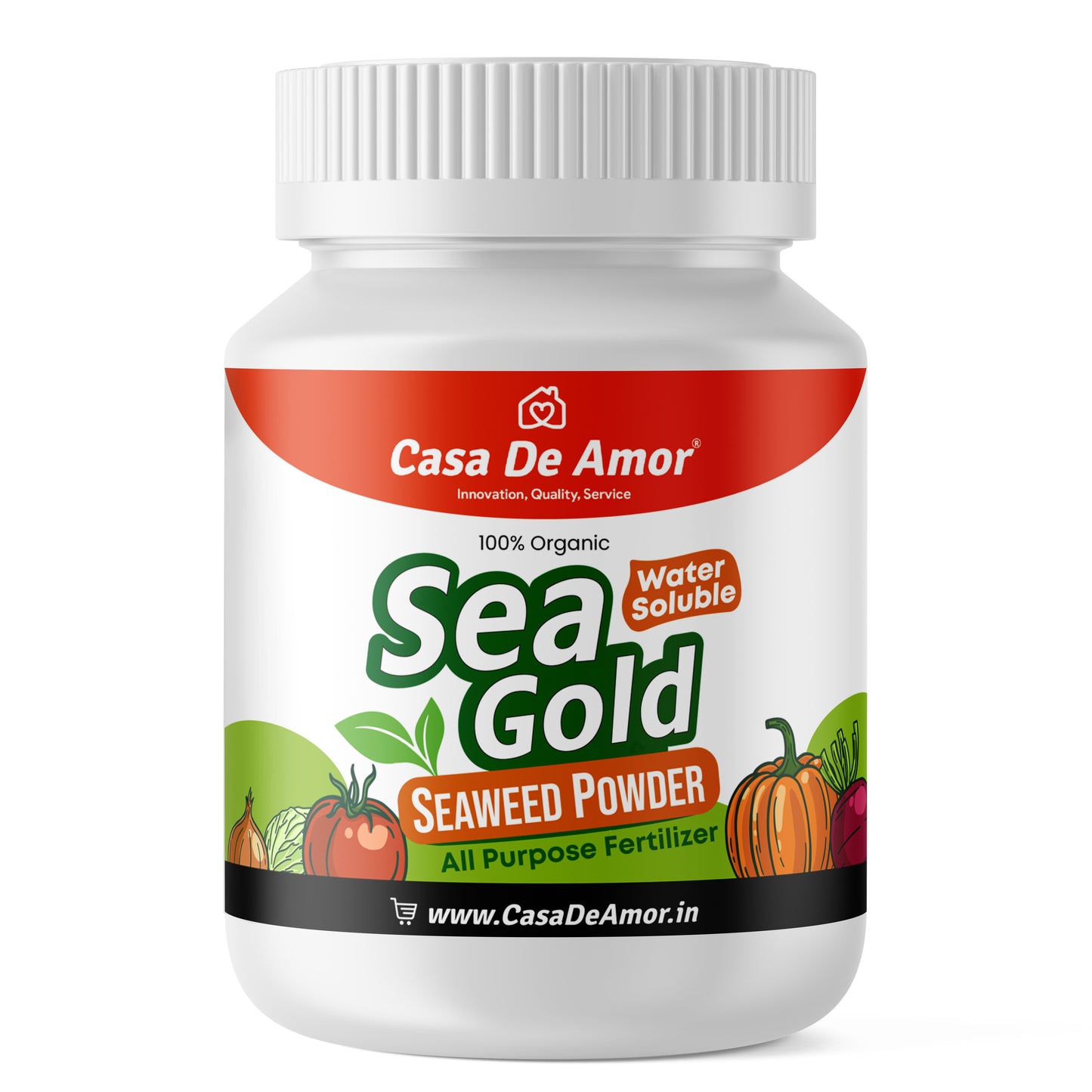 Casa De Amor Sea Gold Organic Seaweed Extract Powder | All Purpose Fertilizer and Plant Growth Booster