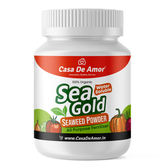 Casa De Amor Sea Gold Organic Seaweed Extract Powder | All Purpose Fertilizer and Plant Growth Booster