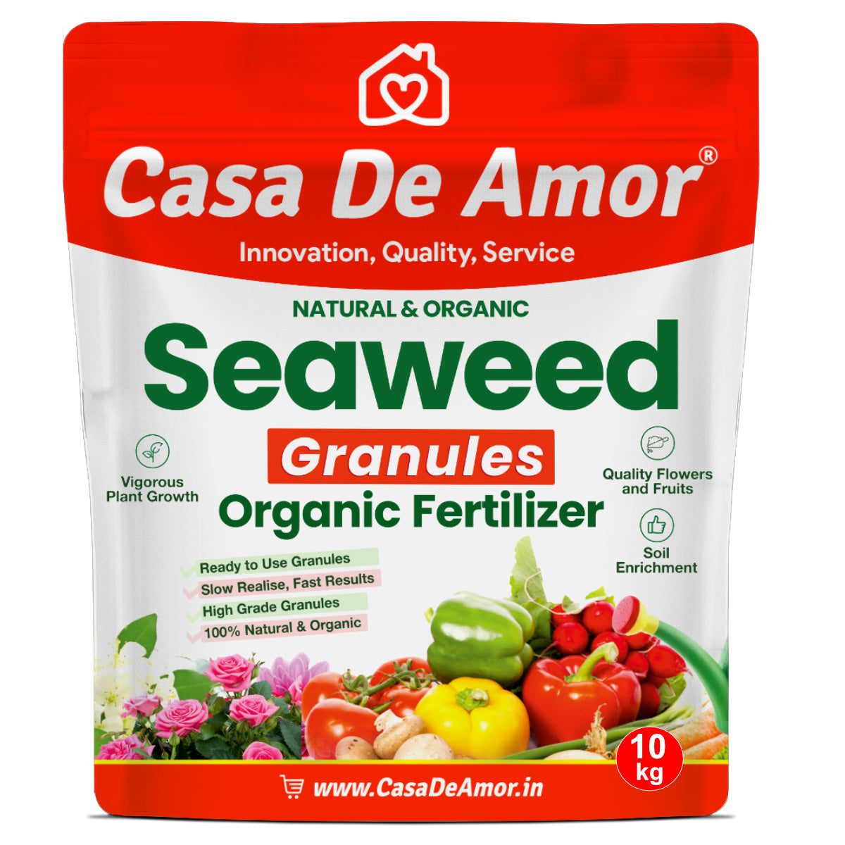 Casa De Amor Seaweed Granules Organic Plant Food, Plant Growth Promoter, Suitable For All Types of Plants