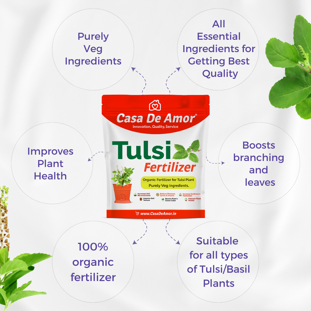 Organic Tulsi Fertilizer for tulsi plant in Balcony, Terrace & Home Gardening
