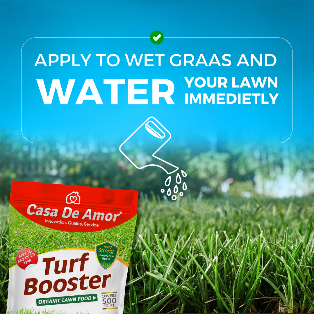 Casa De Amor Turf Booster Lawn Fertilizer Granules, Build Thick-Green Lawns (5 kg Bag Covers 500 sq. ft.)
