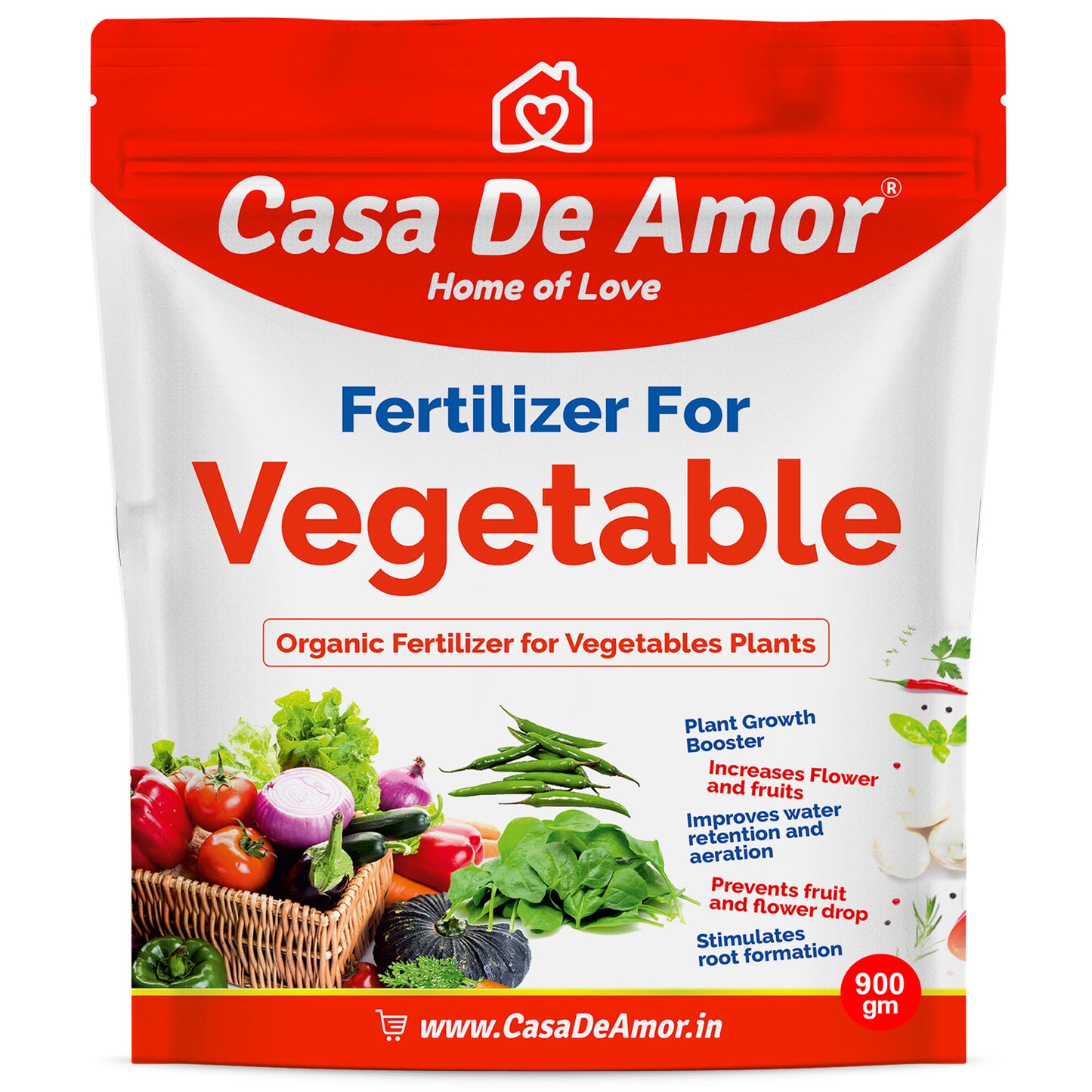 Casa De Amor Vegetable Fertilizer Organic, for Home, Balcony, Terrace & Outdoor Gardening