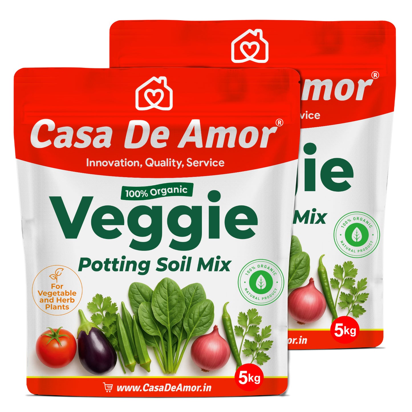 Veggie Potting Soil, Organic, Grow vegetables and herbs in Kitchen Garden, Terrace Garden