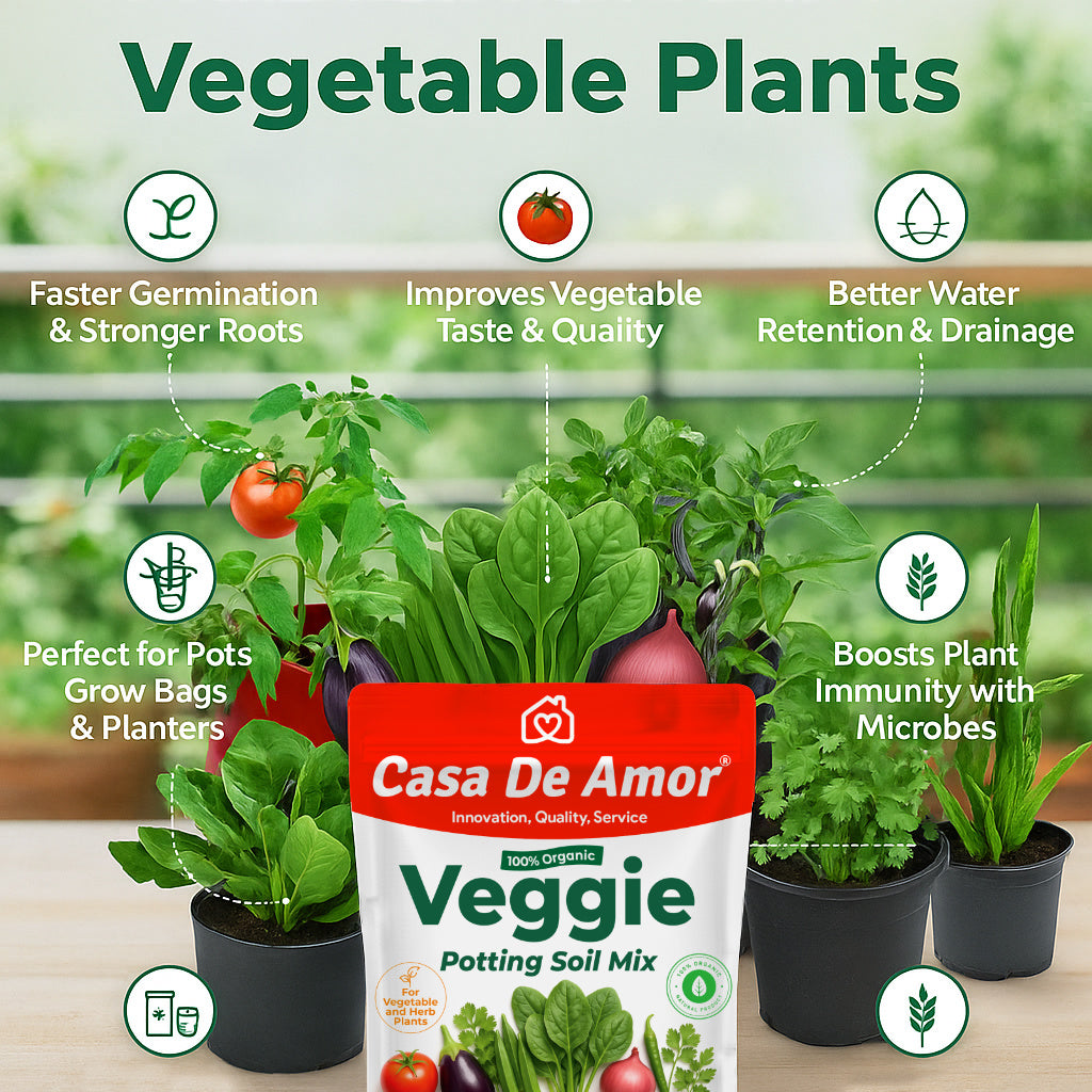 Veggie Potting Soil, Organic, Grow vegetables and herbs in Kitchen Garden, Terrace Garden