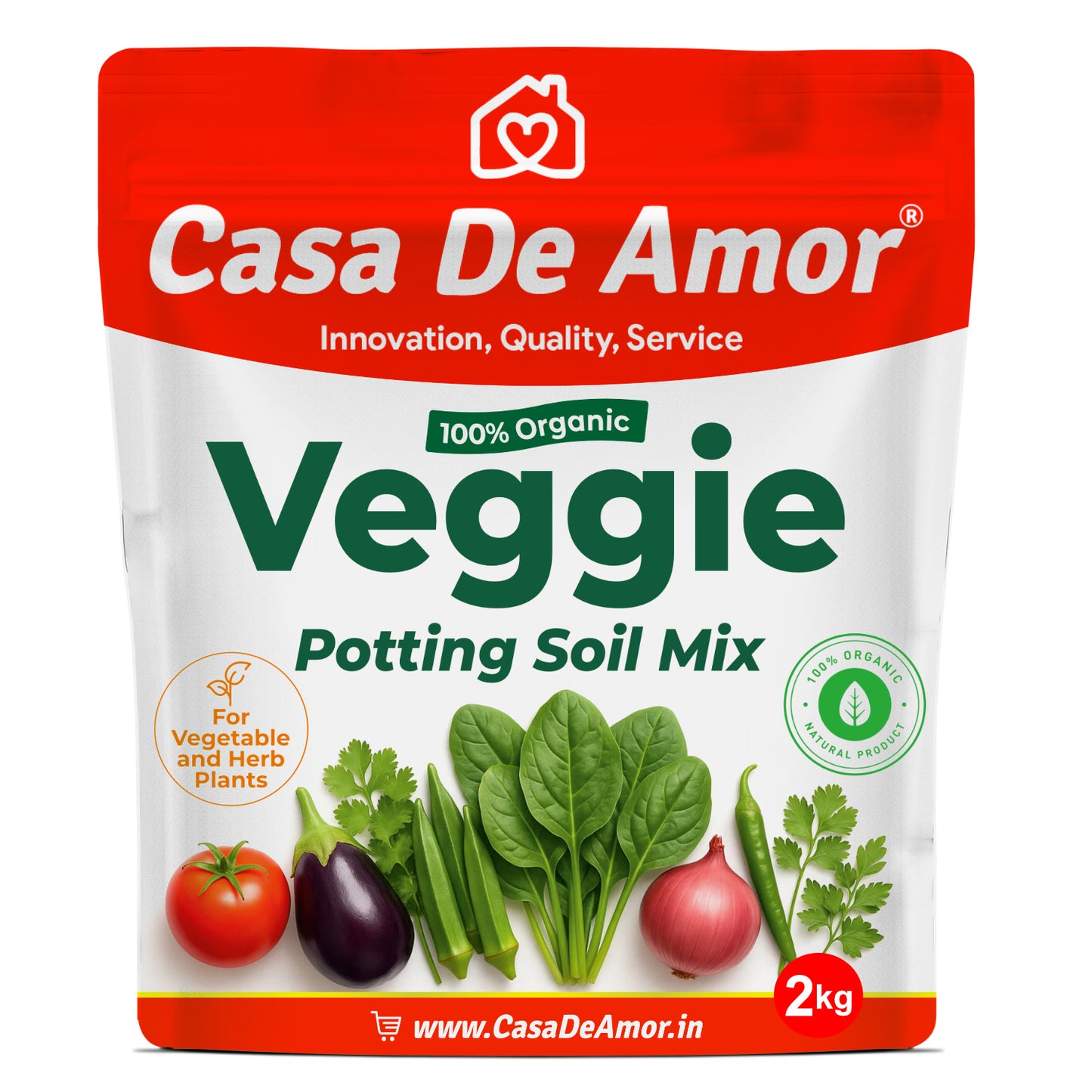 Veggie Potting Soil, Organic, Grow vegetables and herbs in Kitchen Garden, Terrace Garden