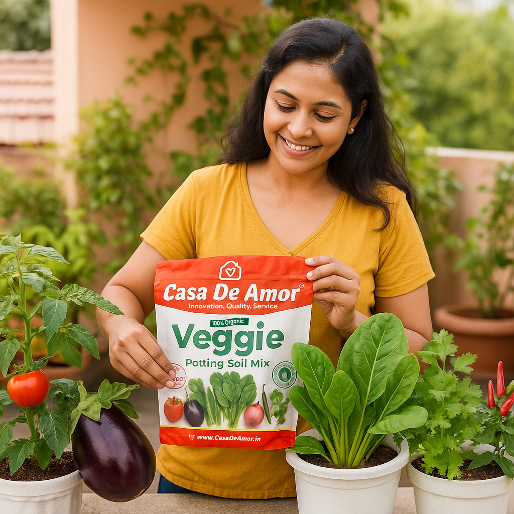 Veggie Potting Soil, Organic, Grow vegetables and herbs in Kitchen Garden, Terrace Garden