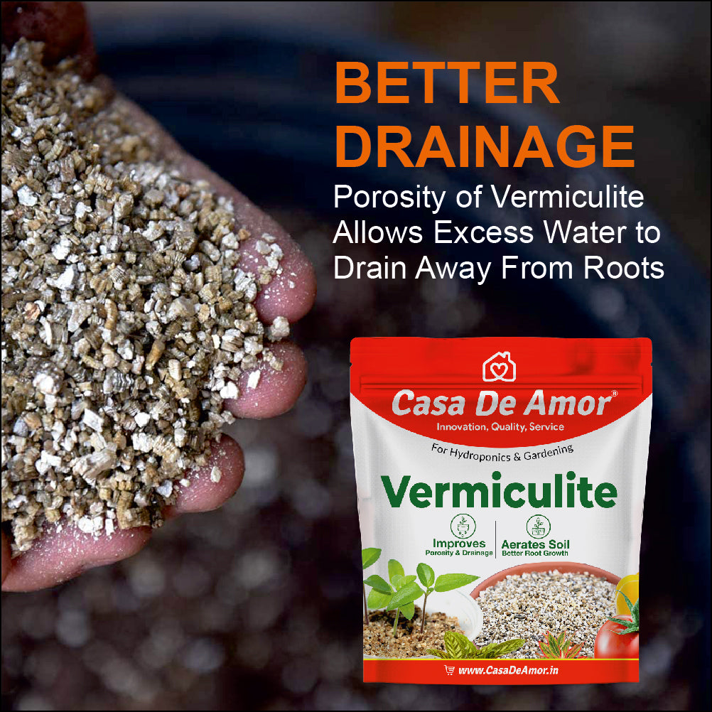 Vermiculite for Gardening & Hydroponics, Safe Natural Soil Conditioner for Better Root Growth