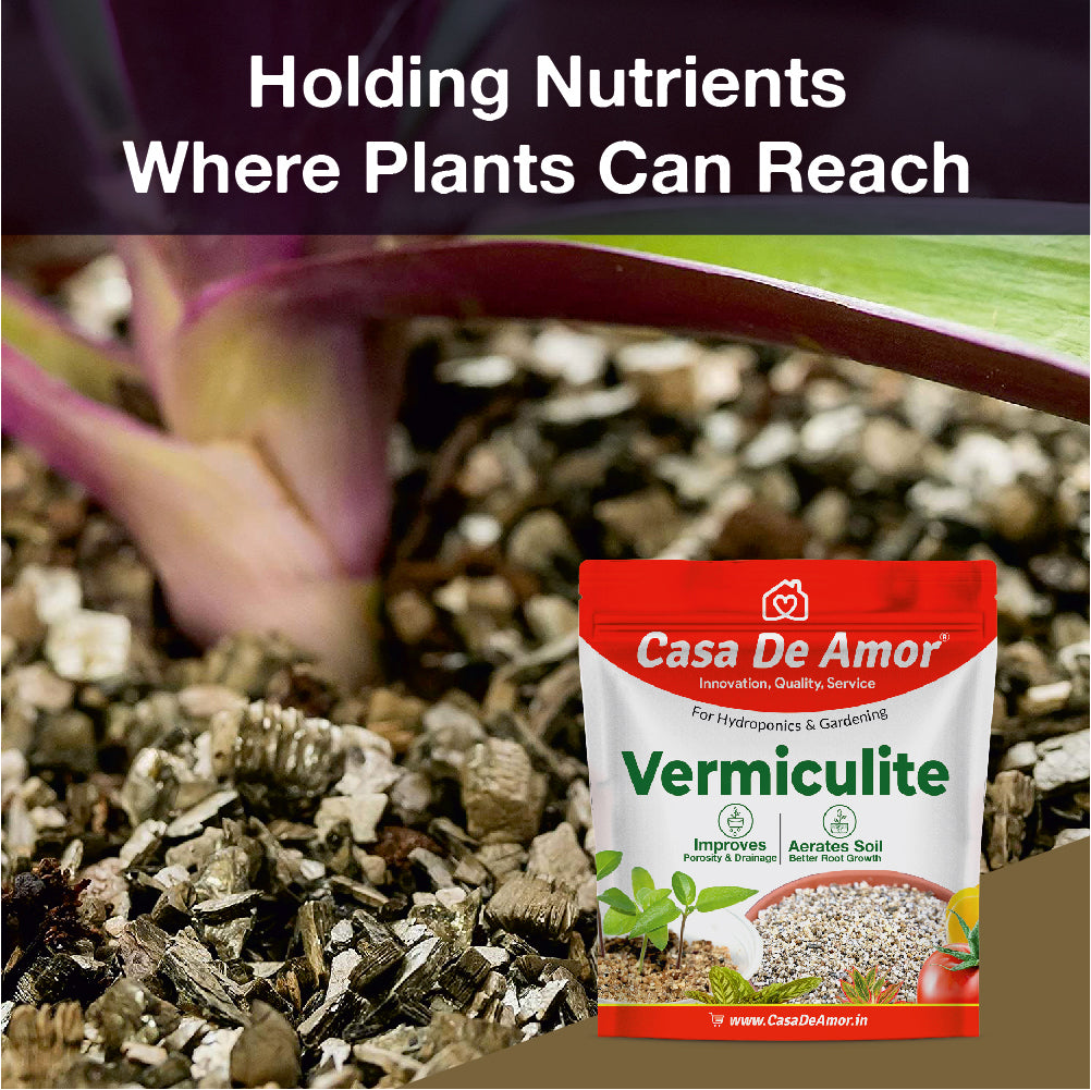 Vermiculite for Gardening & Hydroponics, Safe Natural Soil Conditioner for Better Root Growth