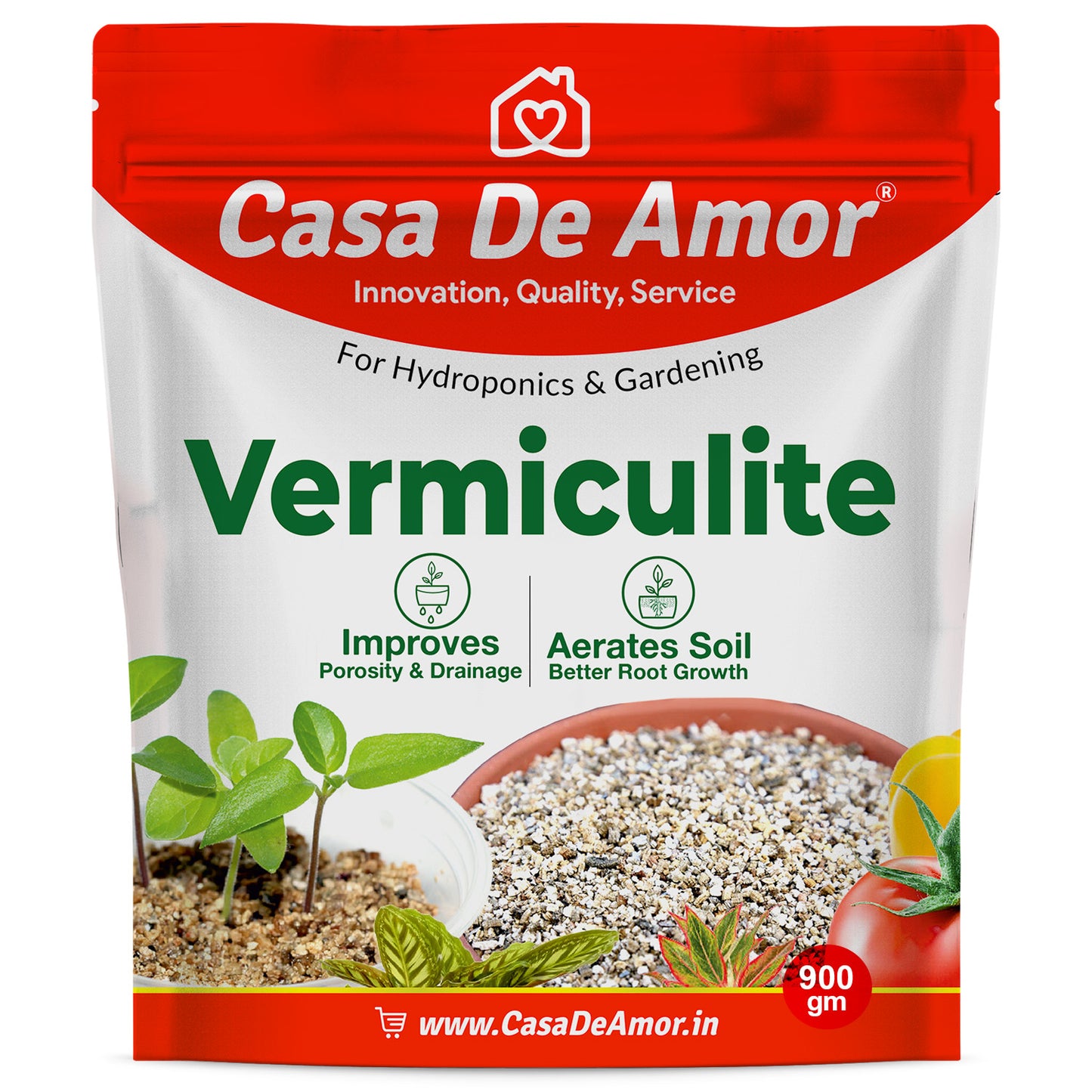 Vermiculite for Gardening & Hydroponics, Safe Natural Soil Conditioner for Better Root Growth
