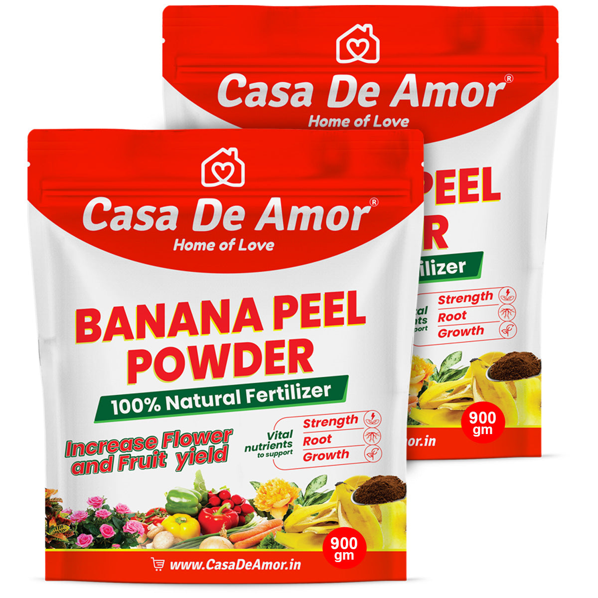 Casa De Amor Banana Peel Powder Fertilizer for Plants, Natural Bloom Booster for Plants and Gardening