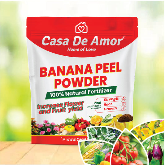 Casa De Amor Banana Peel Powder Fertilizer for Plants, Natural Bloom Booster for Plants and Gardening