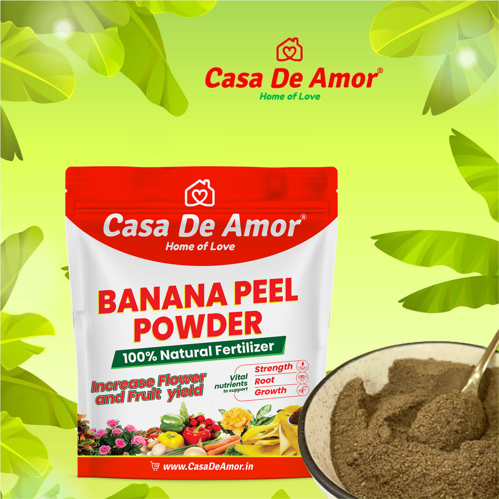 Casa De Amor Banana Peel Powder Fertilizer for Plants, Natural Bloom Booster for Plants and Gardening