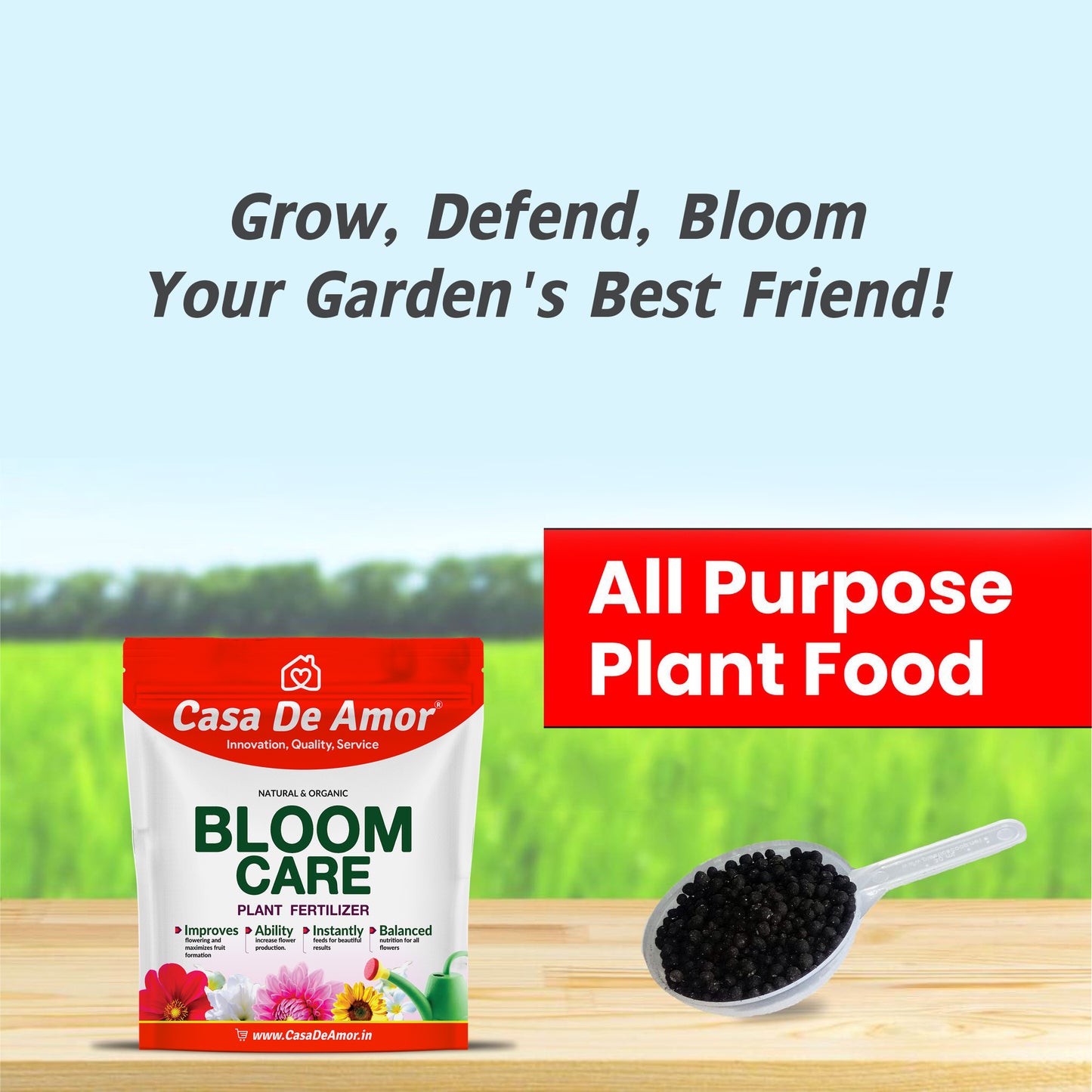 Casa De Amor Bloom Care Organic Essential Fertilizer for Vibrant Blooms and Healthy Plants