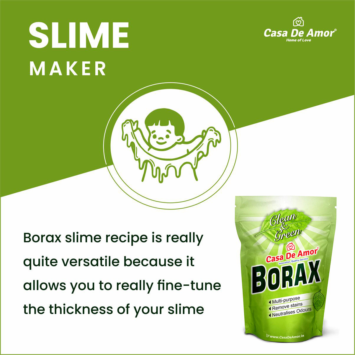 Casa De Amor Borax Powder, 100% Pure with Whitening & Cleaning Power, and for Kids Crystals & Slime