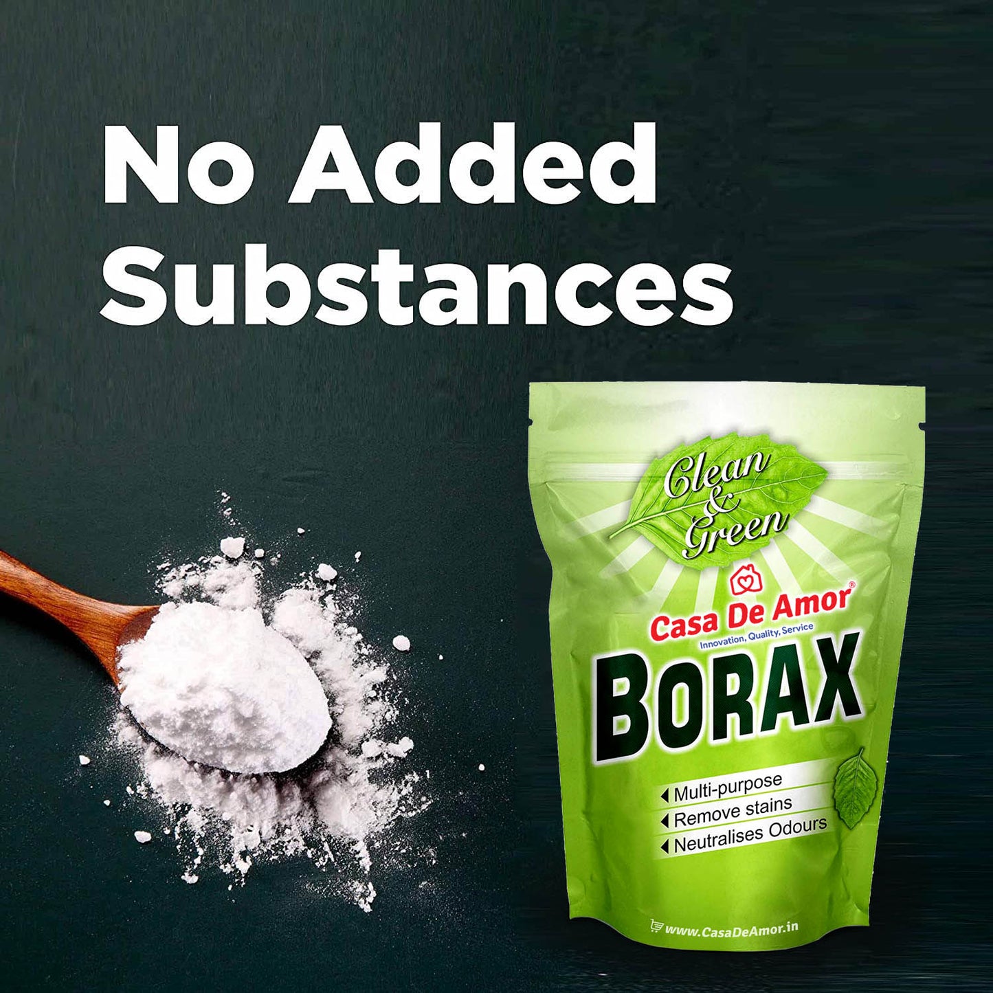 Casa De Amor Borax Powder, 100% Pure with Whitening & Cleaning Power, and for Kids Crystals & Slime